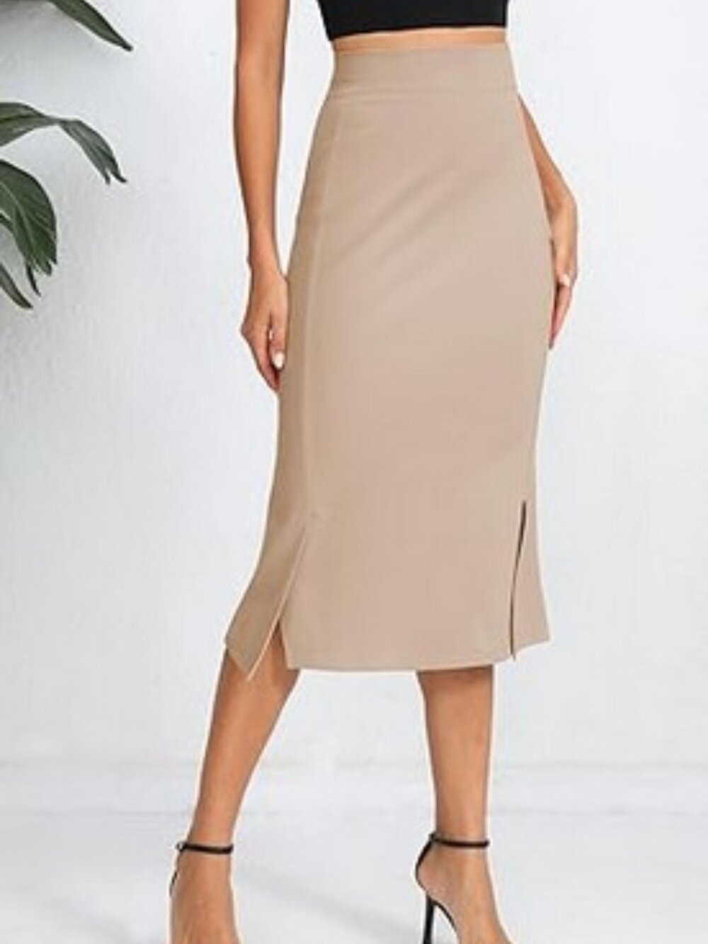Urban Coco Stretch Midi Skirt